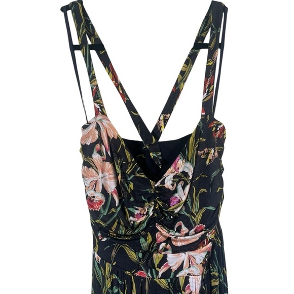 MAEVE x ANTHROPOLOGIE Gabriela Ruffled Faded Tropical Floral Maxi Dress - Picture 5 of 14